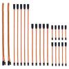 AEDIKO 22pcs 3Pin Servo Extension Cable Cord Male to Female Wire Connectors 5 Types for Servo Extension Connection Control Board