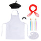 Mifengda 11Pcs Kids Artist Costume Halloween Painter Dress Up Boy Girl Kids Artist Costume Accessories Set Include Beret Hat Apr