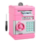 ATM Piggy Bank for Kids Girls, Coin Bank with Safe Password, Electronic Mini ATM Coin Bank with Auto Scroll Paper Money, Kids Pi
