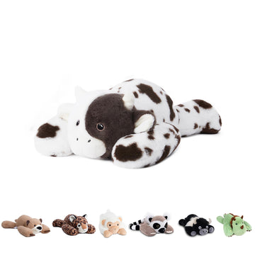 Niuniu Daddy 20'' | 3.3 Pound Cow Weighted Stuffed Animals for Kids Adults, Fluffy Cow Weighted Beads for Body Pillow for Huggin