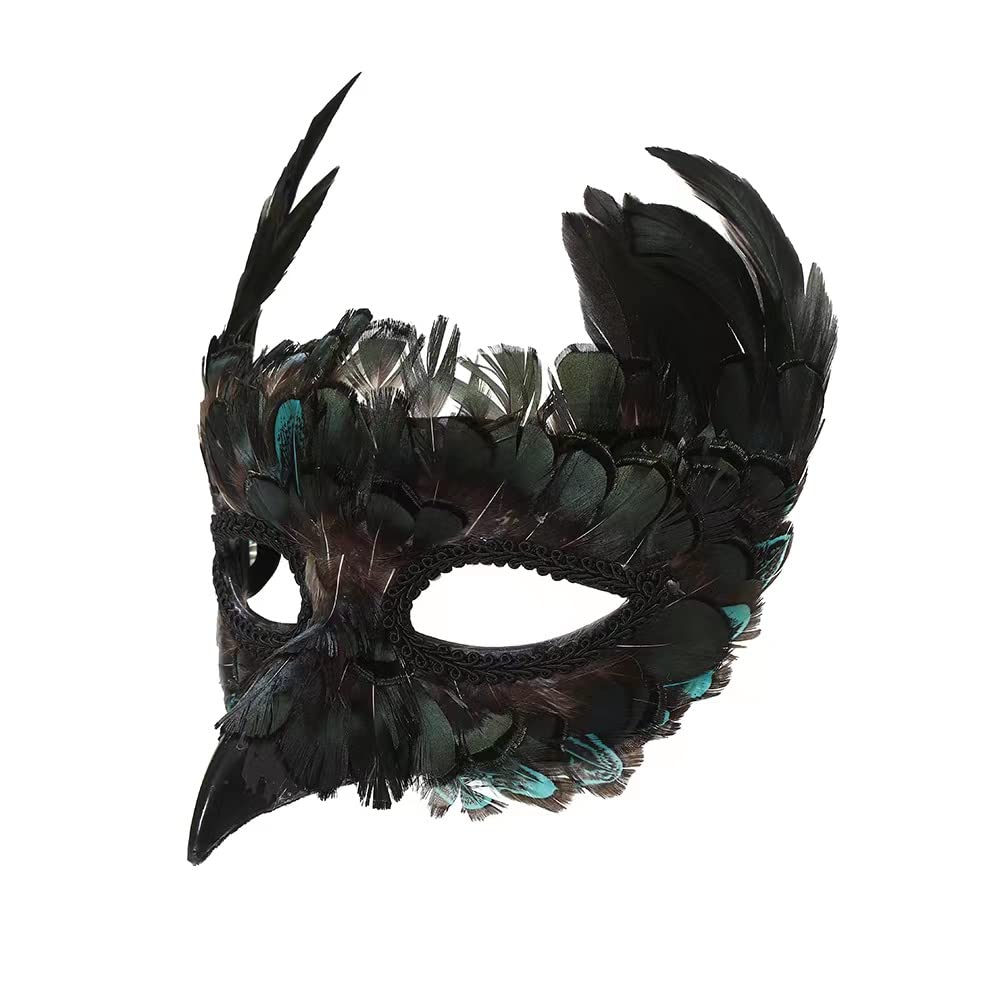 Costume Mask Feather Animal Mask Masquerade Bird Mask Halloween Mardi Gras Cosplay Party Masque (CEG2)