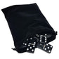 Marion & Co. Domino Double Six 6 Black Tiles Jumbo Tournament Professional Size With Spinners In Black Elegant Velvet Bag