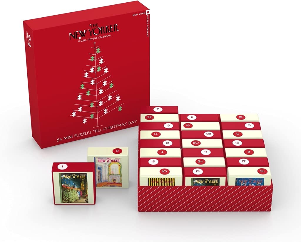 New York Puzzle Company - New Yorker New Yorker Advent Calendar - 24 Piece Jigsaw Puzzle For Family Game Nights