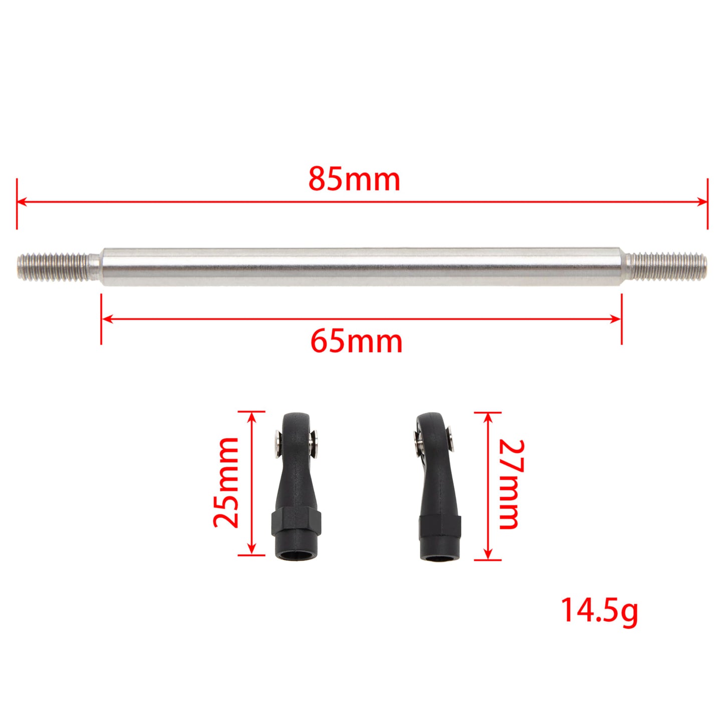 Meus Racing 1/10 Links Steel Chassis Links Kit For Traxxas Trx4 Axial Scx10 Tamiya Cco1 Redcat Gen8 1/10 Rc Crawler (85Mm)