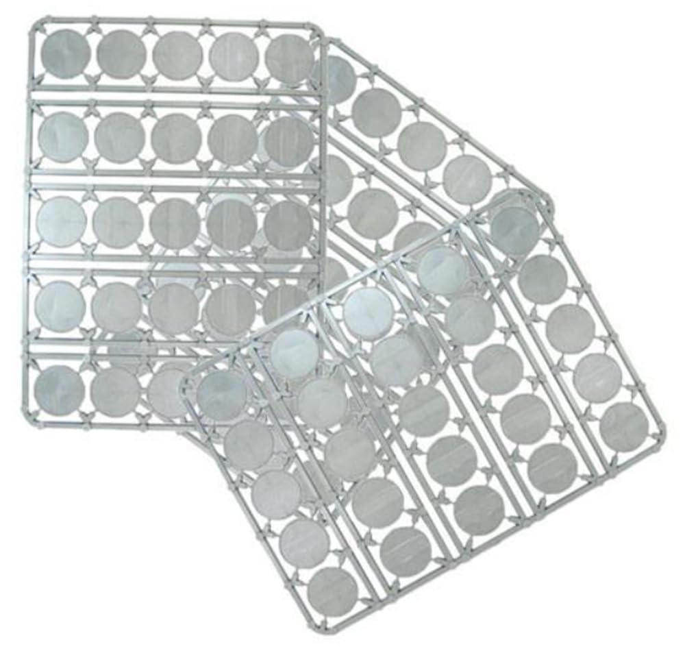 Warlord Games 75 x 25mm Round Lipped Plastic Bases for Tabletop Miniatures - Grey