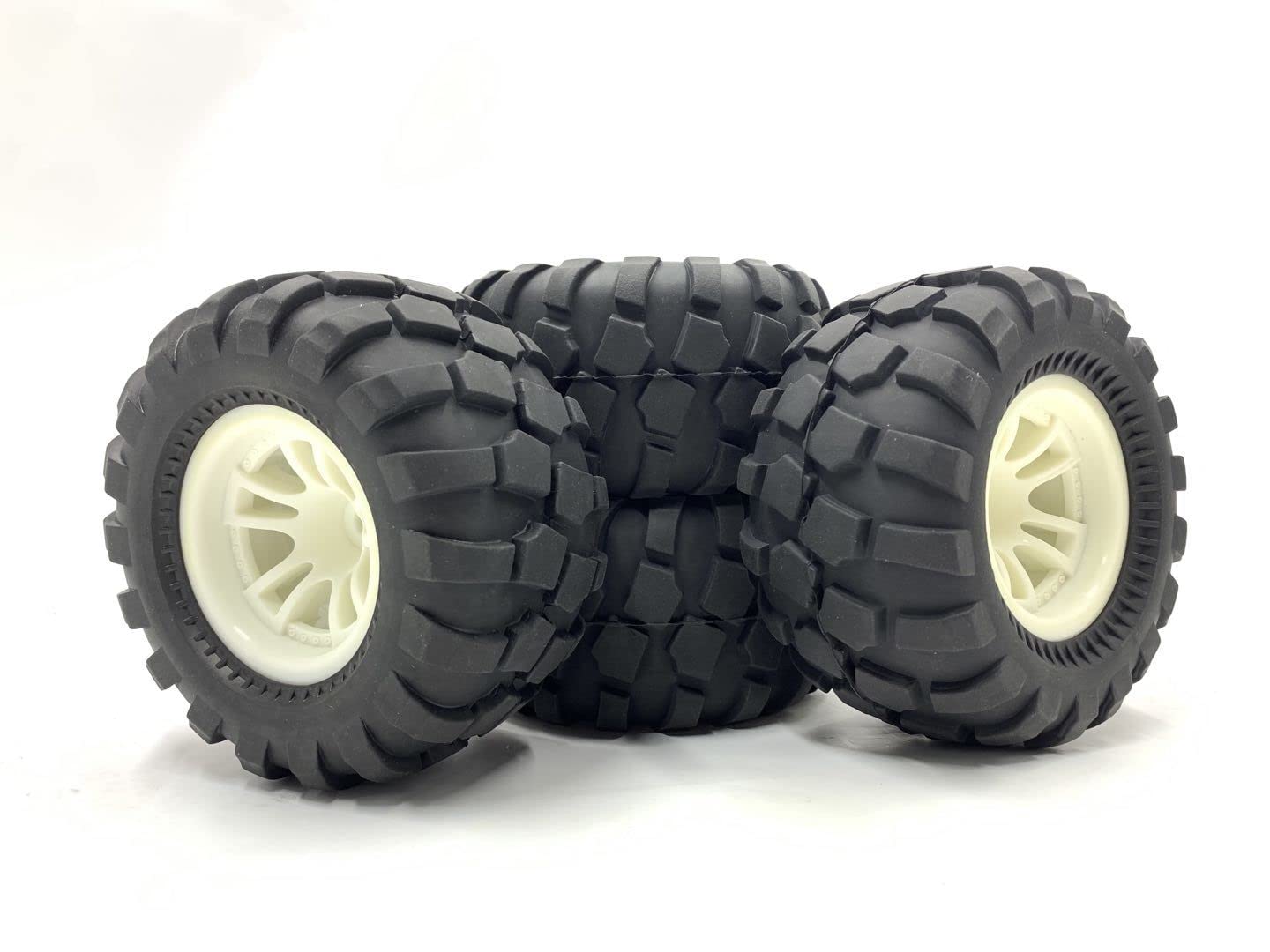 KR2023MT04 1/10 1/12 Scale T MAXX E MAXX MT Flux Truck/Shore Course Wheels/Tires Set(135MM X 68MM) HEX 12MM FITS FSR FMS RGT VRX