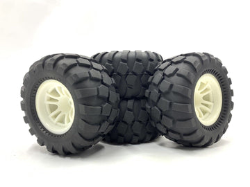 KR2023MT04 1/10 1/12 Scale T MAXX E MAXX MT Flux Truck/Shore Course Wheels/Tires Set(135MM X 68MM) HEX 12MM FITS FSR FMS RGT VRX