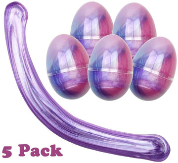 Anditoy 5 Pack Slime Eggs Stress Relief Toys Easter Eggs For Kids Boys Girls Easter Basket Stuffers Gifts Party Favors (Blue+Pink+Purple)
