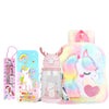 Urban Festivities Unicorn Gift Set For Girls (Set Of 4) | Includes Fur Bag, Geometric Unicorn Pencil Box, Water Bottle & Station