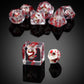 Blood Skull DND Dice, DNDND Skull Resin Dice Set with Velvet Pouch for Dungeons and Dragons DND Role Playing Games and Tabletop