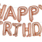 Pigetale Happy Birthday Balloons Banner, 16 Inch Mylar Foil Birthday Letters Balloons Sign Inflatable Reusable Air Balloons For