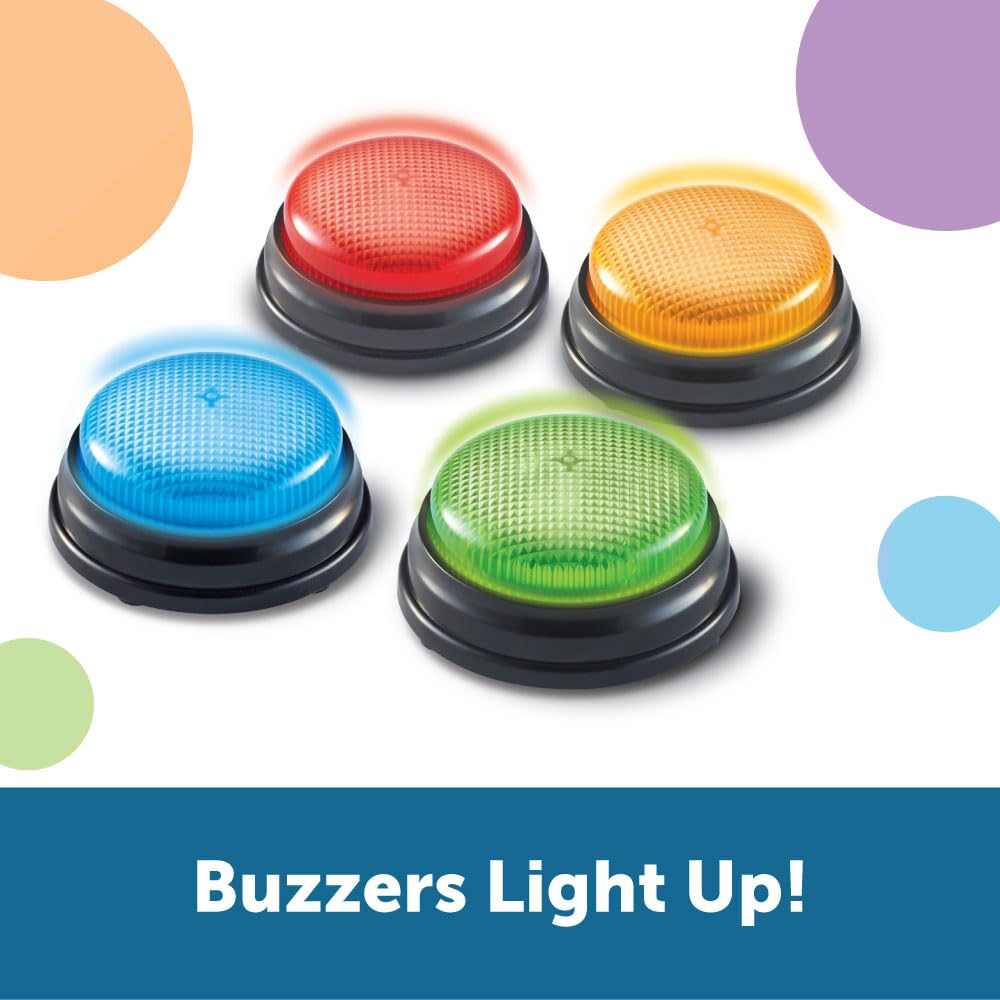 LEARNING RESOURCES LIGHTS AND SOUNDS BUZZERS SET OF 4 (Set of 3)