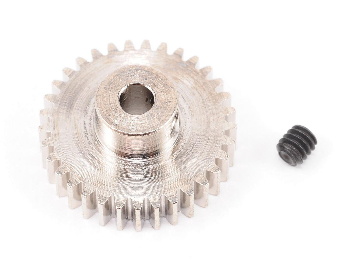 Robinson Racing 1033 Hard Nickel Plated Steel Motor Pinion Gear, 1/8'' Bore, 48 Pitch, 33 Tooth