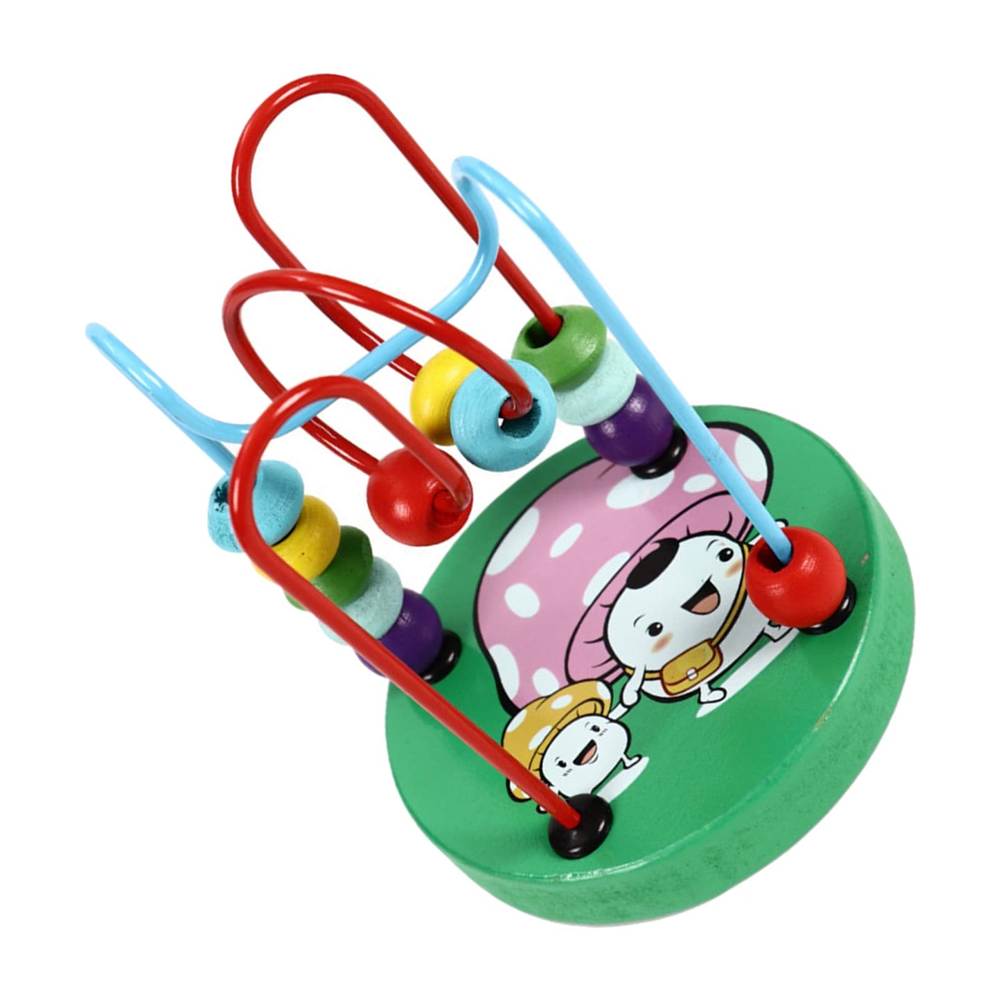 Ilsmysutra Wooden Animal Roller Coaster Circle Toys Activity Toy For Ages 3+ Mushroom|Toys For Baby|Developmental Baby Toys