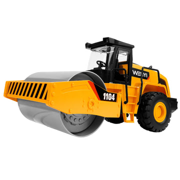 Construction Toys, Power Haulers Road Roller, 1:10 Scale 15'', Real Working Parts, With Motion Drive Technology & Lights & Sound