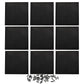 Feleph 9Pcs Brick 16X16 Black Plate 1/3 With Holes And Pin Pixel Art Painting Classic Blocks Compatible With 65803 3673 Major Base Plates Brands