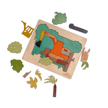 Rainforest Demolition Multilayered Wooden Puzzles For Kids | 24 Piece Jigsaw Puzzle For Kids | Learning Educational Toy And Gift For Boys Girls 3+ Years