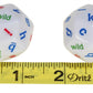 Alphabet Jumbo Dice, 30-Sided, Set of 6 Identical Dice, Purple Velveteen Drawstring Storage Pouch, Bundled Items