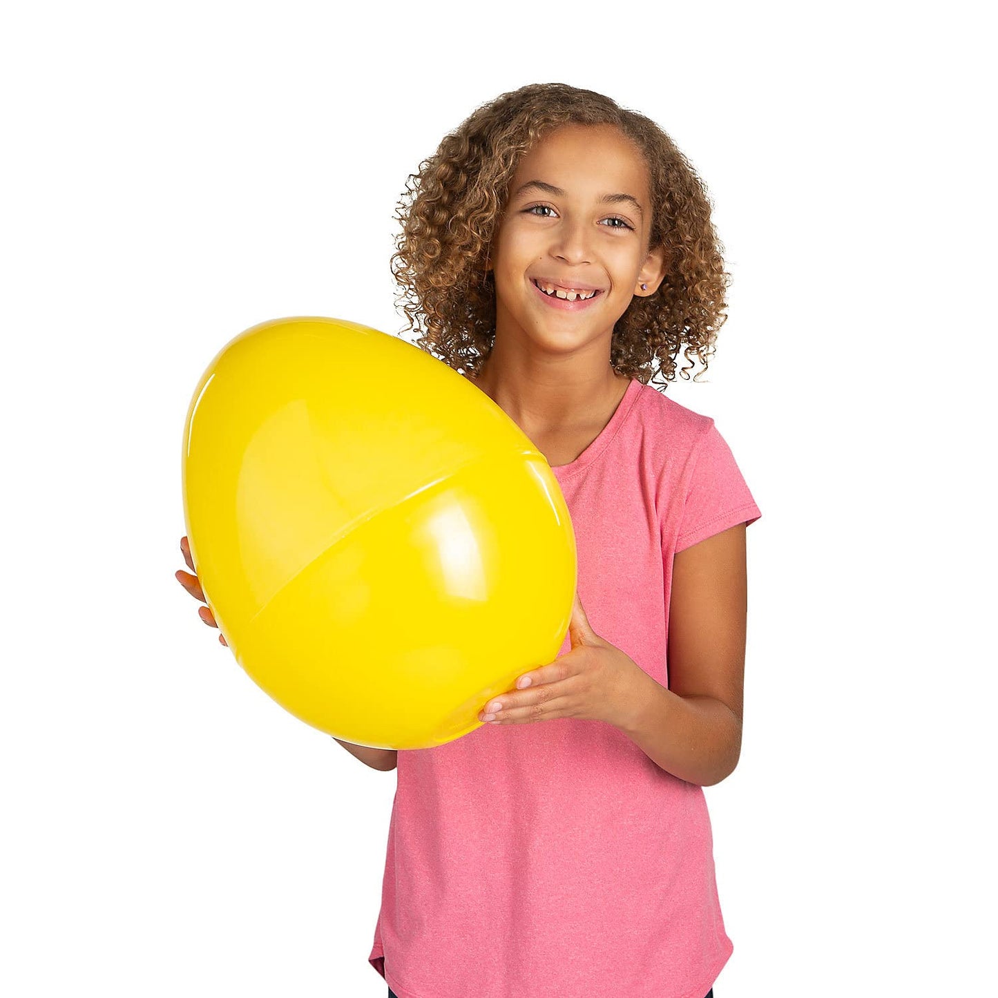 14'' Fillable Yellow Plastic Easter Eggs - 6 Pieces
