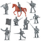 Haptime Civil War Army Men Set (42 Pcs), American Civil War Toys, Plastic Army Men Action Figures, Including Flagman, Knight, Soldier, Perfect For School Project Dioramas, Revolutionary War Toys