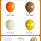 Fall Thanksgiving Balloons,12 Inch 60Pcs Brown Orange Neutral Balloons,Coffee Brown,White Sand,Pearl Gold,Boho Balloons For Than
