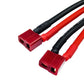 2Packs T Parallel Y Splitter Battery Connector 12AWG Cable Dual Extension Y Splitter Male to 2 Female for RC Quadcopte Multiroto