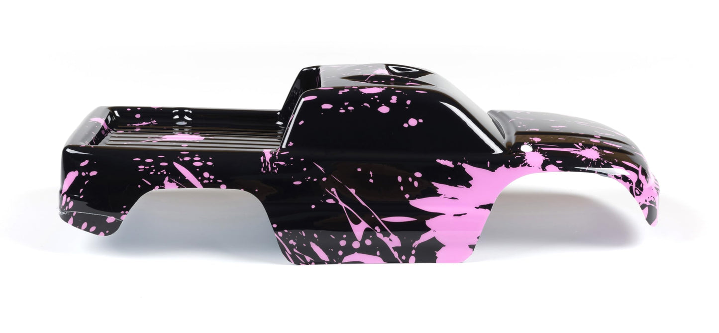 Custom Body Compatible For 1/10 Scale Rc Car Or Truck (Truck Not Included) (Muddy Pink Over Black)