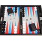 13-inch enhanced Backgn Set - Travel Size - Black Board  Scarlet Red and Patriot Blue Points