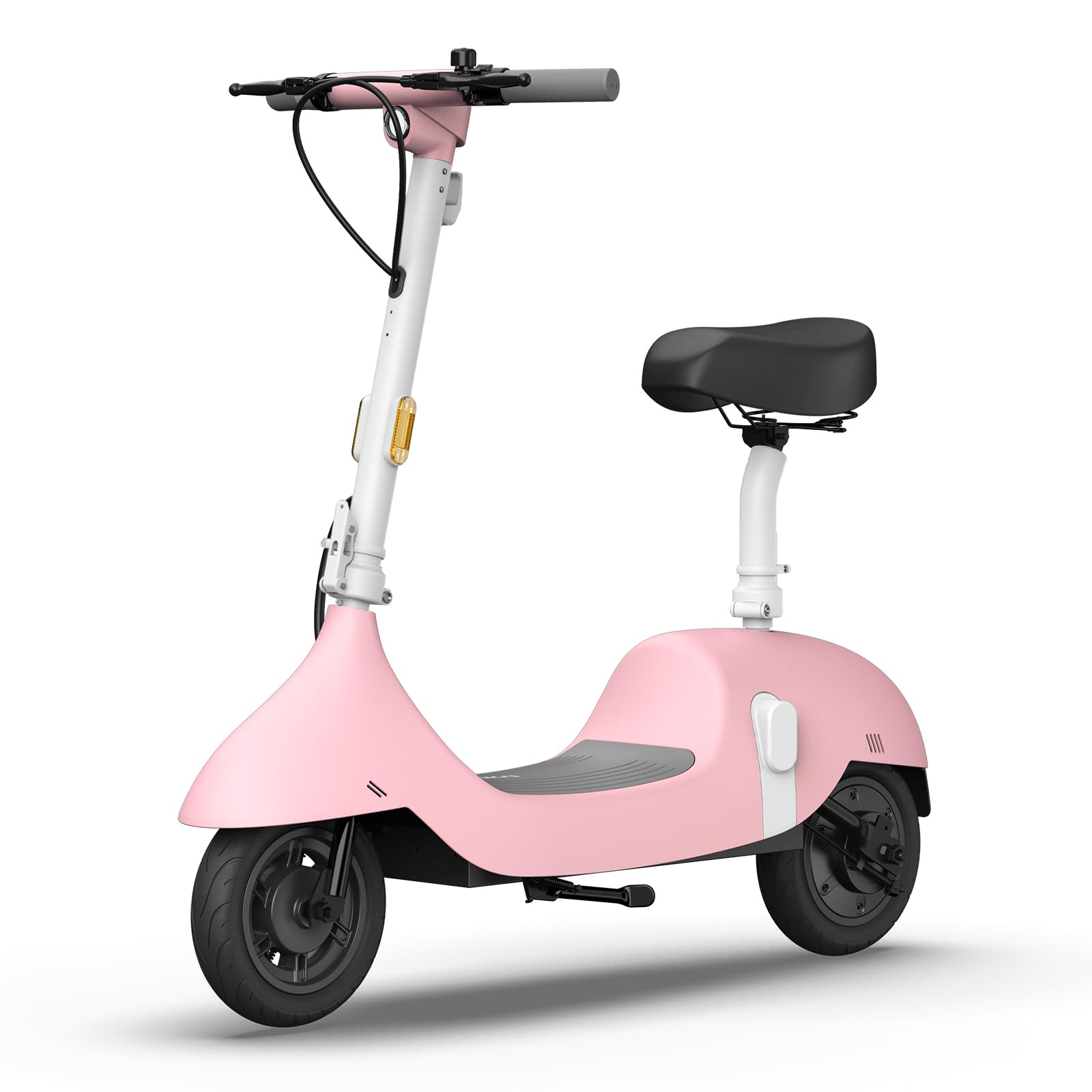 Okai Ea10 Electric Scooter With Seat For Adults, Up To 25 Miles Range & 15.5Mph, Retro-Style Seated E-Scooter, Moped Scooter Bik