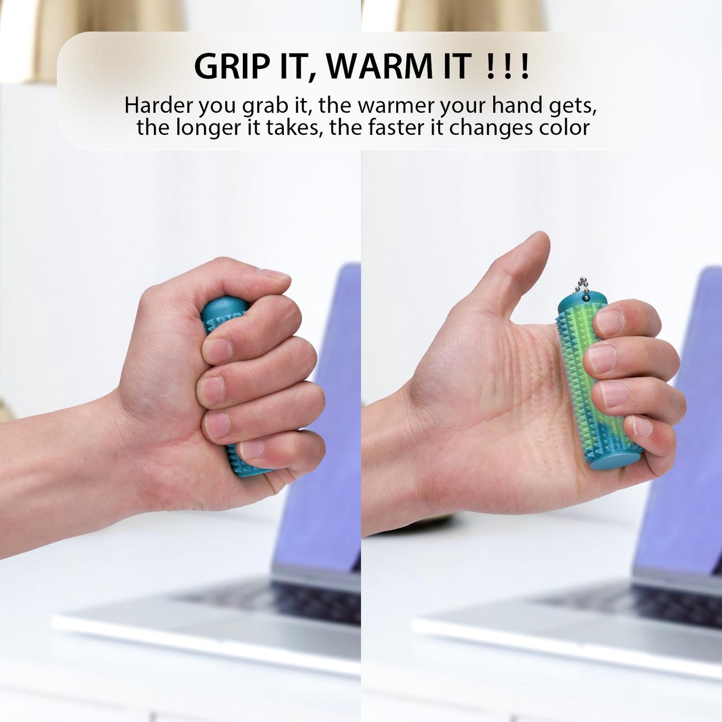 4PCS Little Ouchies Fidget Keychain for Adults,Spiky Grippie Stim Sensory Toy | Pain Relief & Anxiety Stress Relief |Tactile Fid