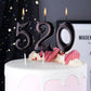 PHD CAKE 10-Count Black Number Candles for Birthday Celebrations, Wax Material
