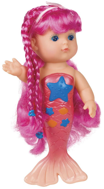 Toysmith Bathtime Mermaid Doll (Assorted Colors) 9 Inch