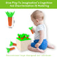 4-In-1 Montessori Wooden Toy For 1+ Year Old,Wooden Play Kit Kids Toy Box - Carrot Harvest Games, Infant Coin Box, Fine Motor Skills Toys And Cotton Swab Drop Game Box,Gift For Babies 6-12 Month