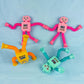 Qingqiu 4 Pack Light Up Robot Suction Cup Pop Tubes Toys Sensory Toys For Kids Boys Girls Toddlers Christmas Stocking Stuffers G
