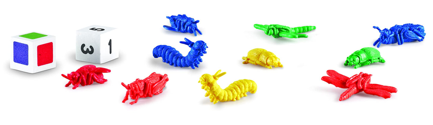Learning Resources Take 10! Color Bug Catchers - Multi-colored Fine Motor Skills Game for 2-4 Players, Ages 3+, Model LER9441-D, 5"