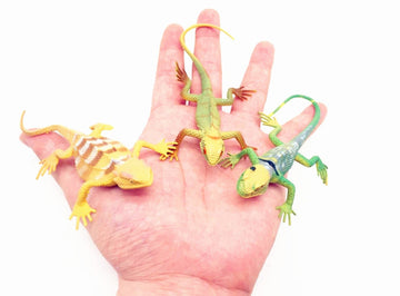 Guaishou 12pcs Artificial Reptile Lizard Figures - Multi-color Kids Gift Set for Imaginative Play