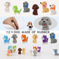 foci cozi 84 Pcs Dog Paw Party Favos Set Toy Pack- Dog Brooch Necklace Keychain Luminous Bracelet Tattoo Sticker Erasers Puppy G