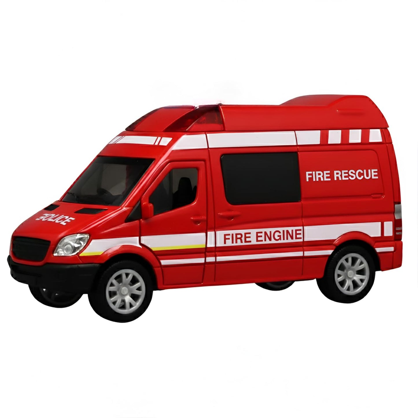 Gitgrnth Fire Rescue Van Toy For Kids, Large Fire Engine Vehicle With Authentic Look, Realistic Fire Rescue Van With Smooth-Roll