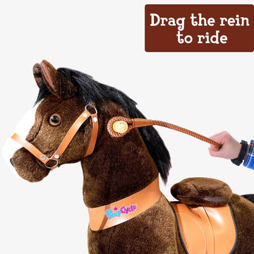 Ponycycle Ride On Horse Cowboy Brown Reins Fit For Model X Size 3 And Model U/E Size 3 & 4