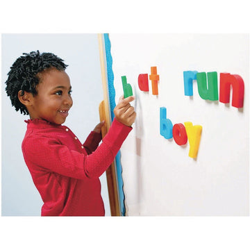 Educational Insights Multicolored Jumbo Lowercase Alphamagnets, Set Of 42 Lowercase Letters: Perfect For Homeschool & Classroom, Ages 3+