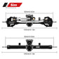 Injora Prosteer Double Joint 40G Front And 22G Rear Axle For 1/24 Axial Scx24 Upgrade