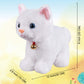 White Plush Cat Stuffed Animal Interactive Cat Robot, Robotic Cat Barking Meow Kitten Touch Control, Electronic Pet, Robot Kitty Toy, Animated Cat For Girl Baby Kid L:12' * H:8' *