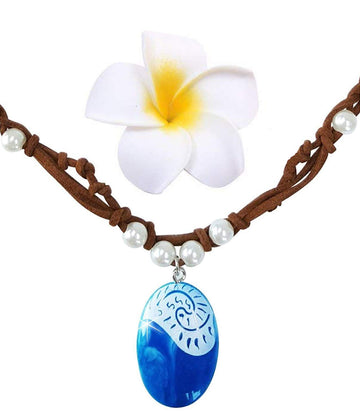 Joy Bang Princess Cosplay Necklace, Necklace for Girls Costume, Magical Necklace Halloween Costume Halloween Party Favors (Blue)