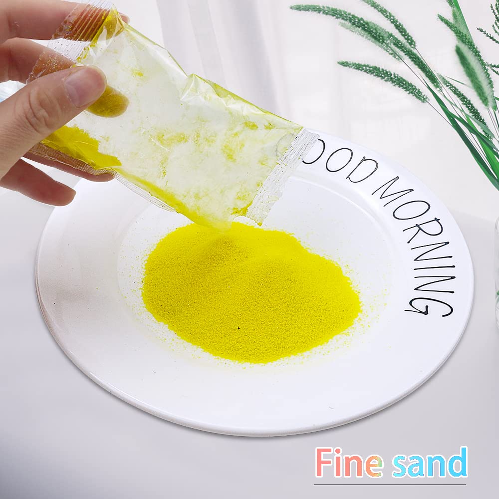 WYOMER Art Sand Colored Sand Art Kit Art Sand Scenic Sand Wedding Sand for Kids Arts & Crafts, Sand Play DIY Drawing Sandbox De