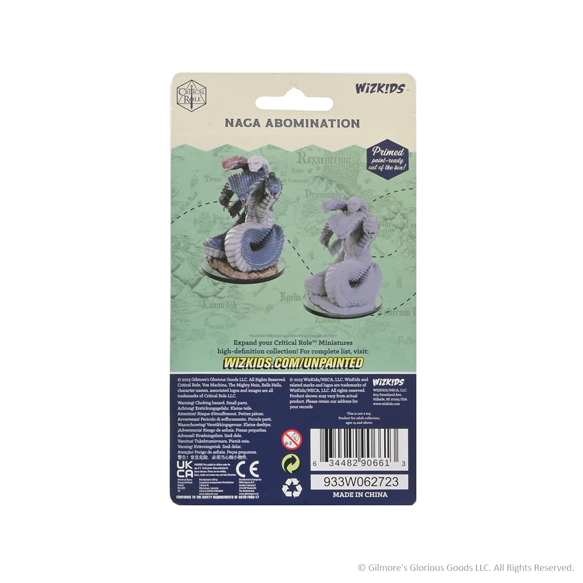 Wizkids Critical Role Unpainted Miniatures: Naga Abomination Unpainted Figure