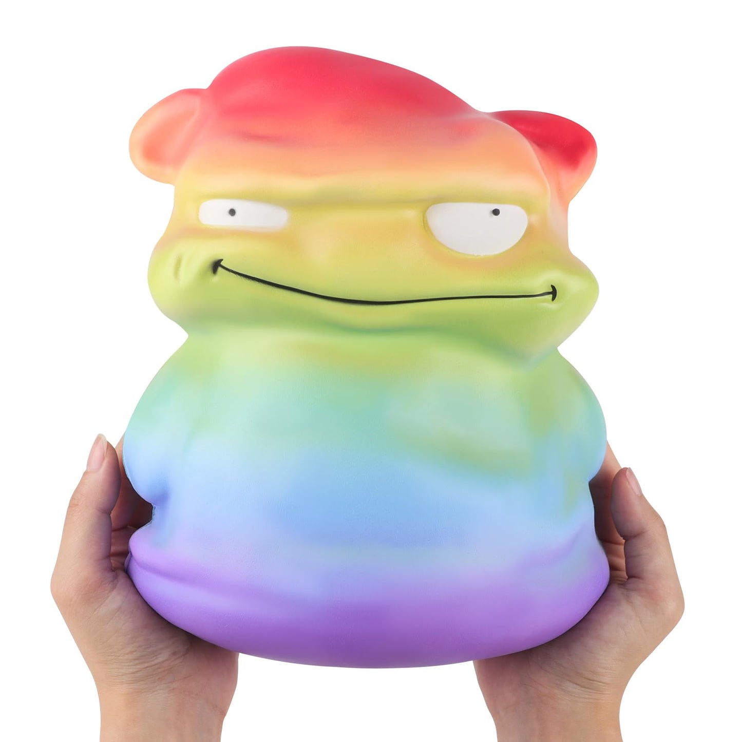 Anboor 9.9Inches Jumbo Squishies Rainbow Monster Toy Kawaii Gaint Soft Animal Toy Slow Rising Scented Squishys Stress Relief Squeeze Toy Kids Toys For Halloween Birthday Gift Party Décor