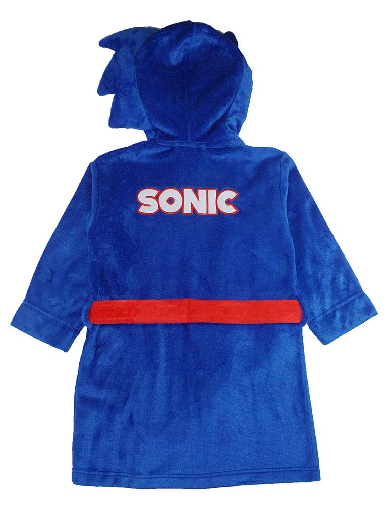 Sonic The Hedgehog Boys Costume Plush Fleece Robe, Sonic Blue, 45