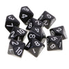 Yiotfandoll 10PCS Polyhedral D10 Dice Acrylic 10 Sided Game Dice for RPG MTG DND Dice Table Games (Black)