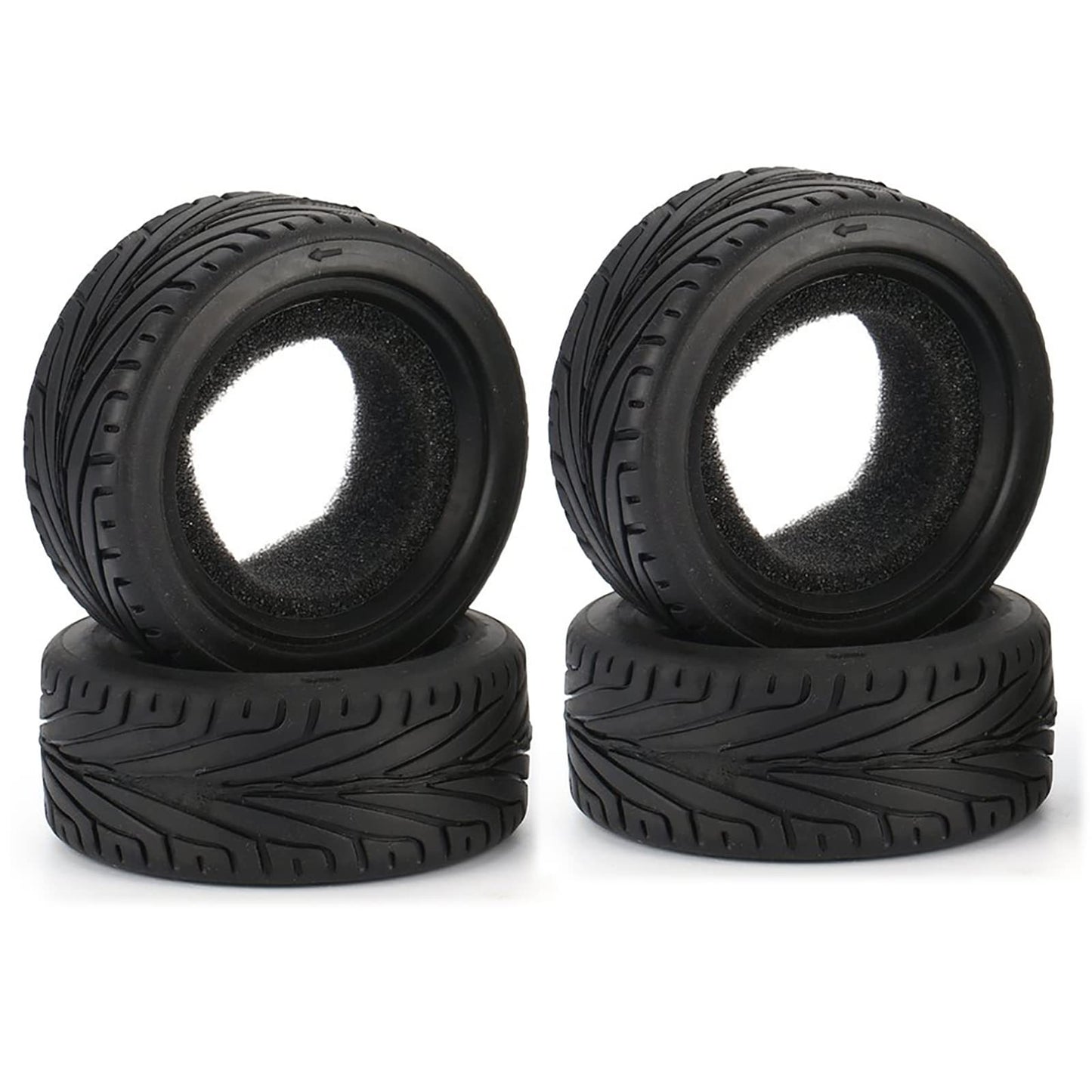 RC On-Road Car Tyres,WONFAST 4PCS/Set 65mm Grain Drift Soft Rubber RC Tire for 1/10 Racing HSP Tamiya HPI Kyosho RC On Road Run-