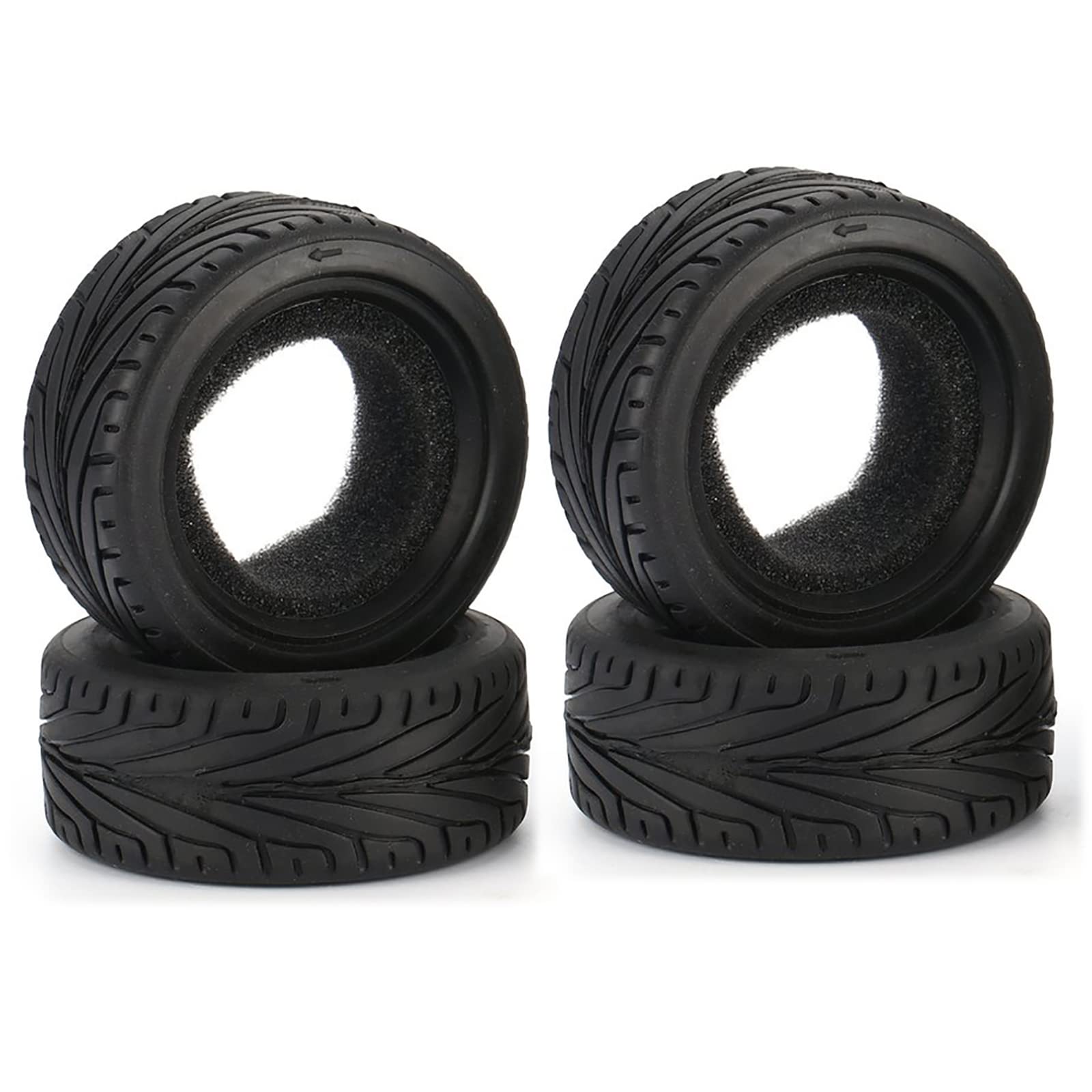 RC On-Road Car Tyres,WONFAST 4PCS/Set 65mm Grain Drift Soft Rubber RC Tire for 1/10 Racing HSP Tamiya HPI Kyosho RC On Road Run-
